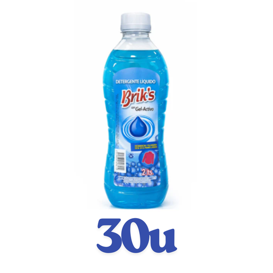 Detergente Briks Botella 2L $1.450 c/u