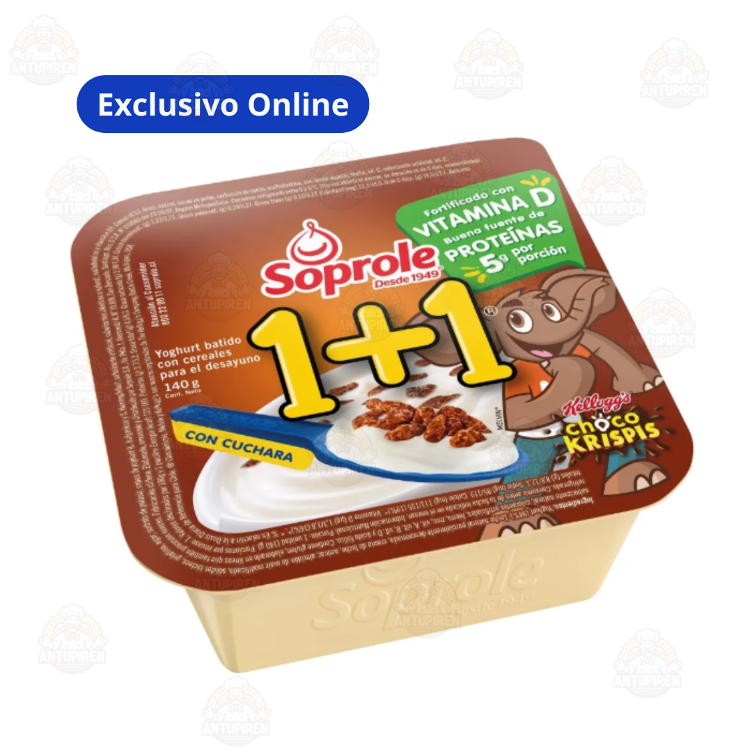 Yogurt con cereal Soprole 1+1 Choco krispi - 140gr