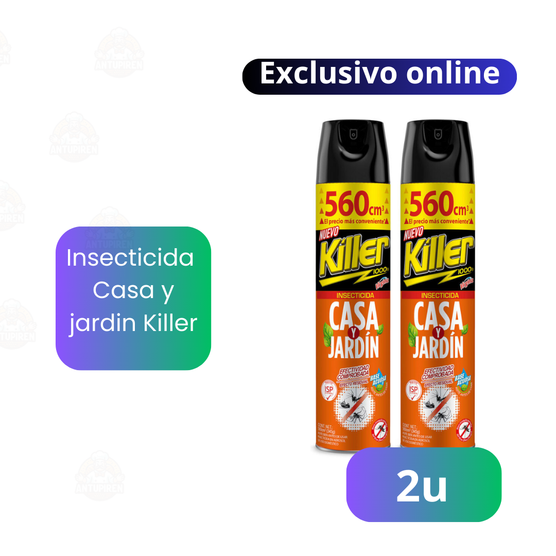 Pack 2u - Insecticida en Aerosol killer 1.120cc Casa y Jardin