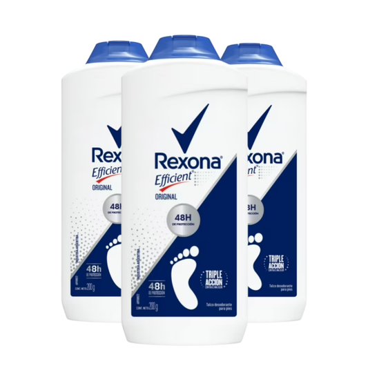 Talco Para Pies Rexona Efficient Original 200g - $2.390 c/u