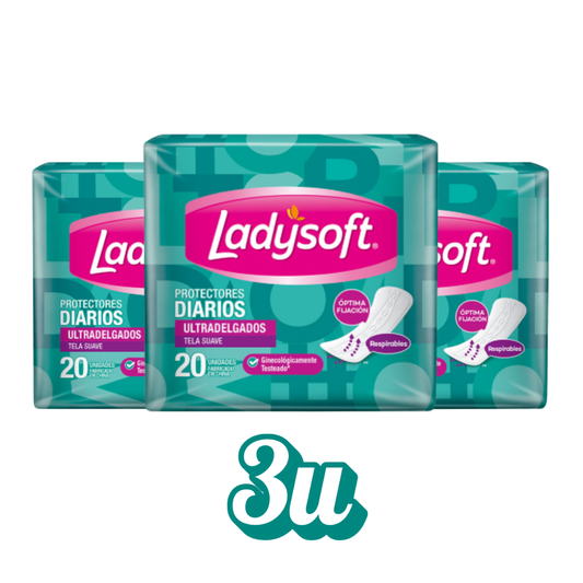 Protectores ultra delgados Ladysoft Tela Suave - $790 c/u