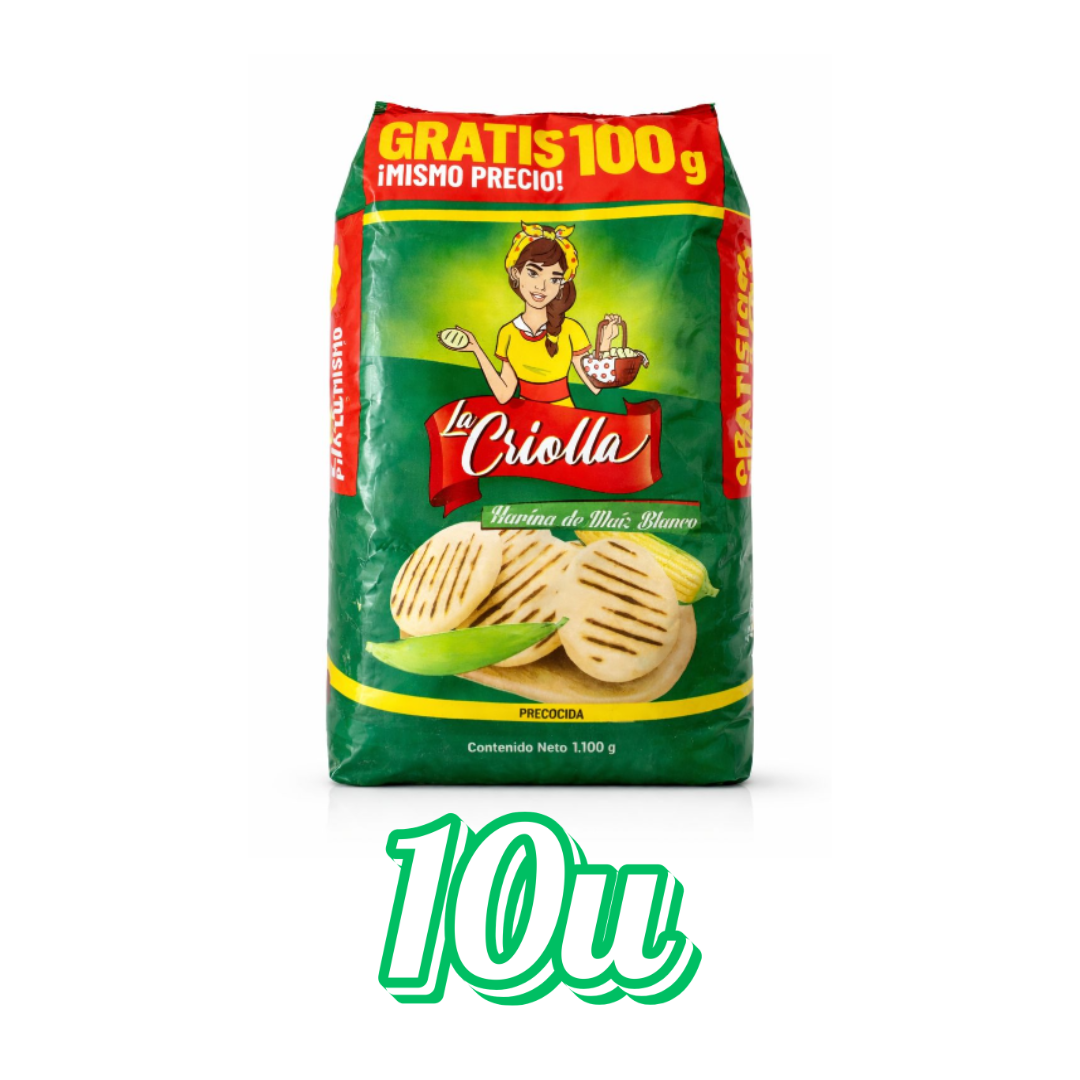 Harina de Maíz Blanco 1.1kg La Criolla - $1.690 c/u