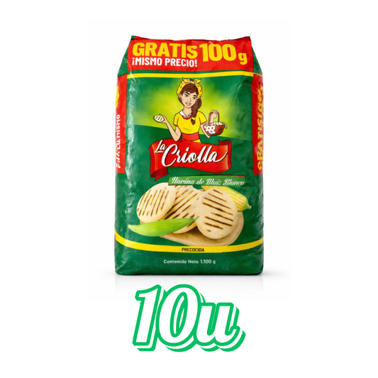 Harina de Maíz Blanco 1.1kg La Criolla - $1.690 c/u