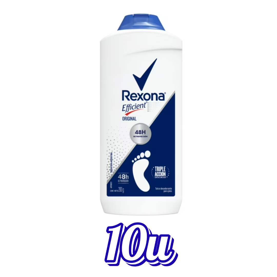 Talco Para Pies Rexona Efficient Original 200g - $2.590 c/u
