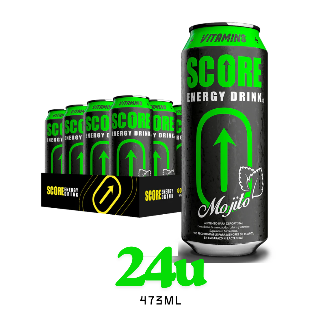 Pack 24 Latas Energética Score Mojito 473ml - $850c/u