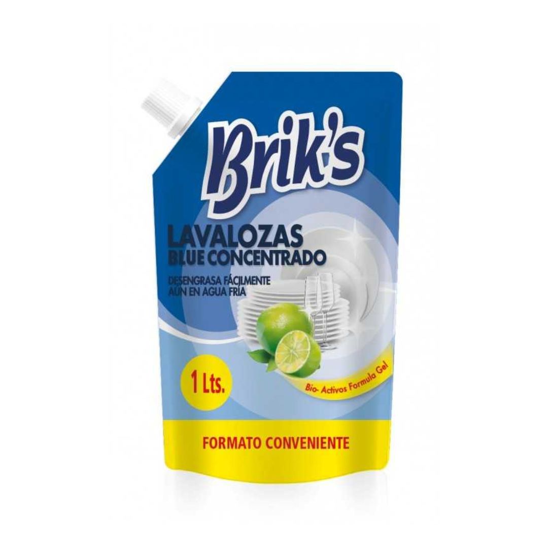 Pack 10 Unidades – Lavaloza DoyPack Briks Azul 1L – $950 c/u