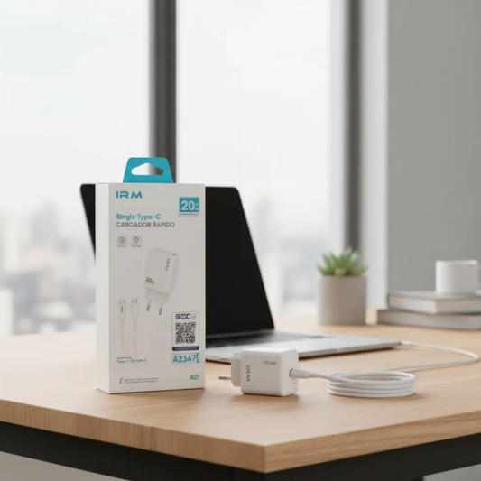 Cargador IRM Tipo C USB-C Carga Rápida 20w
