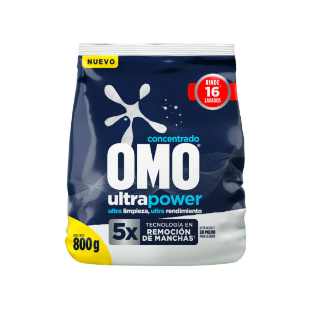 Detergente En Polvo Omo Matic Ultra Power 800g - $2.090 c/u