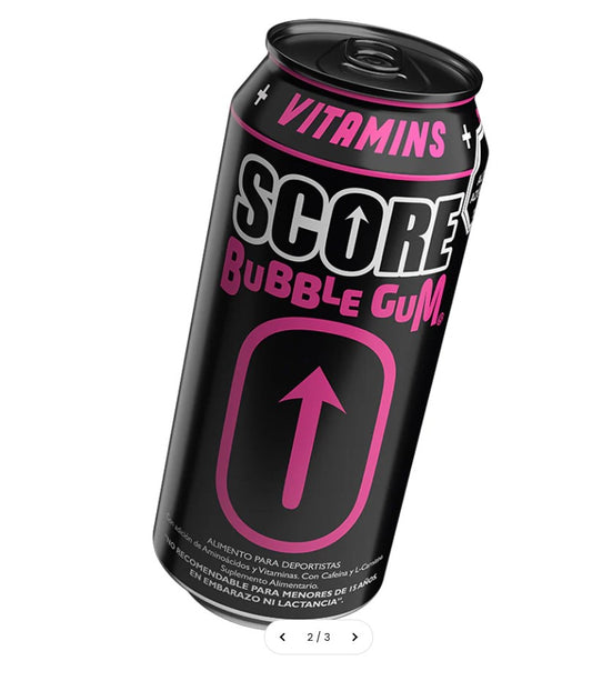 SCORE Bubble Gum Energy Drink 473ml | Pack 24 Latas