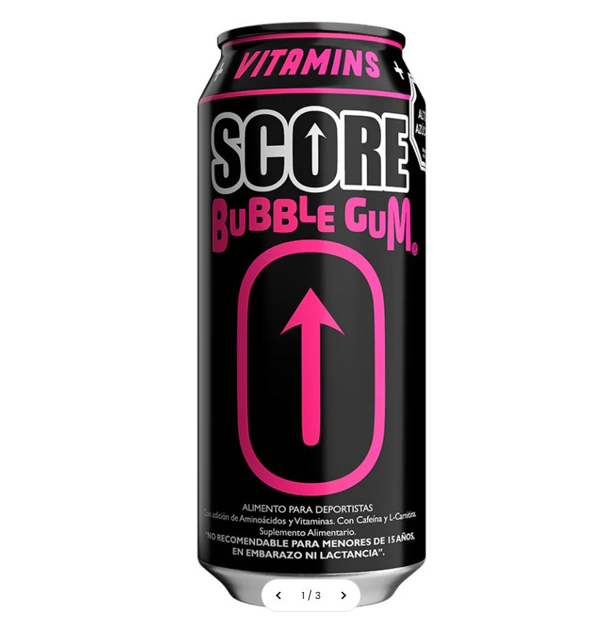 SCORE Bubble Gum Energy Drink 473ml | Pack 24 Latas
