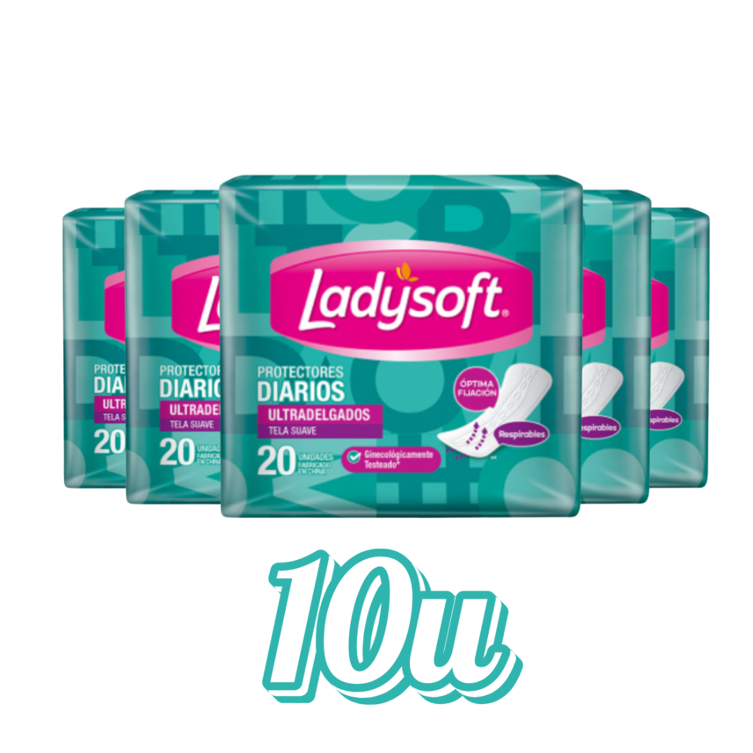 Protectores ultra delgados Ladysoft Tela Suave - $790 c/u