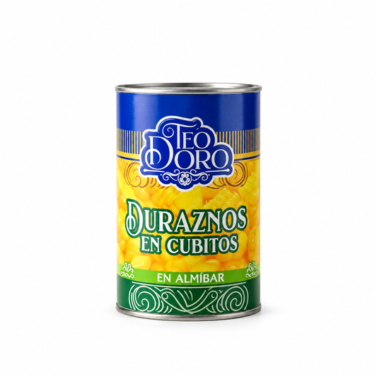 DURAZNOS EN ALMIBAR CUBITOS TEODORO 425G