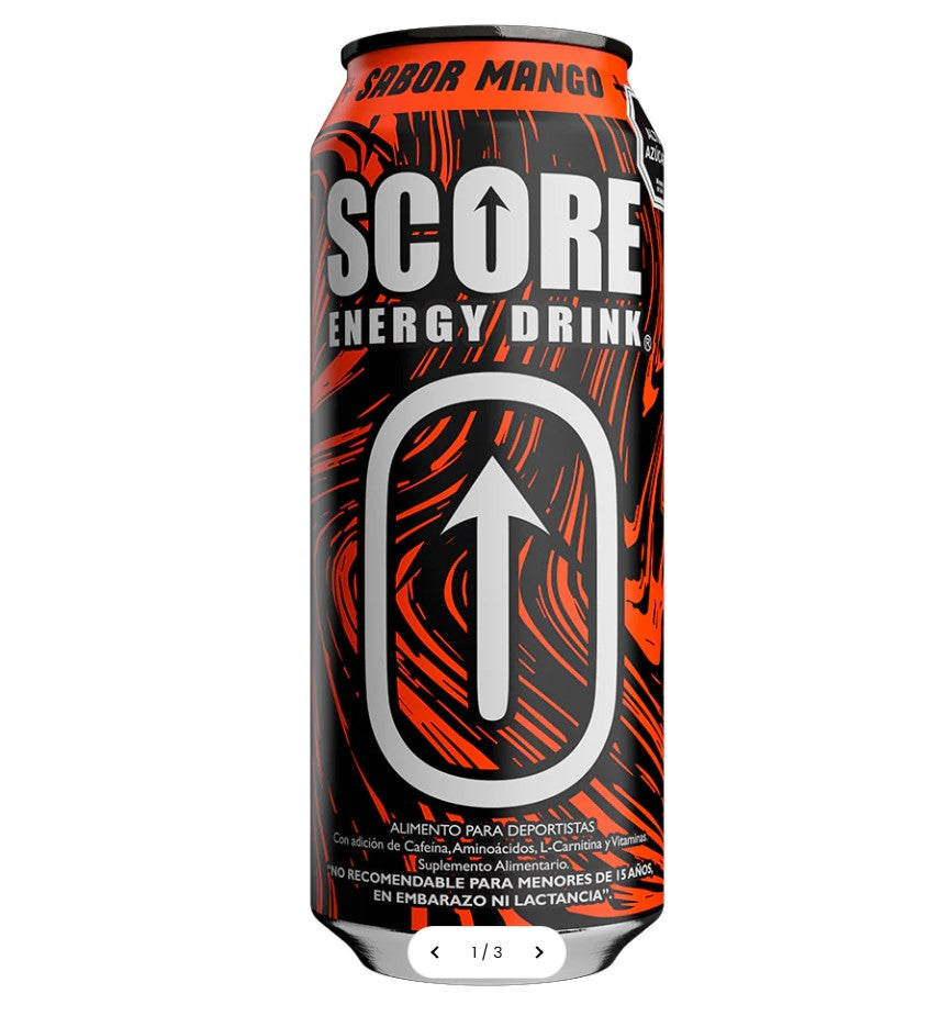 SCORE Mango Energy Drink 473ml | Pack 24 Latas