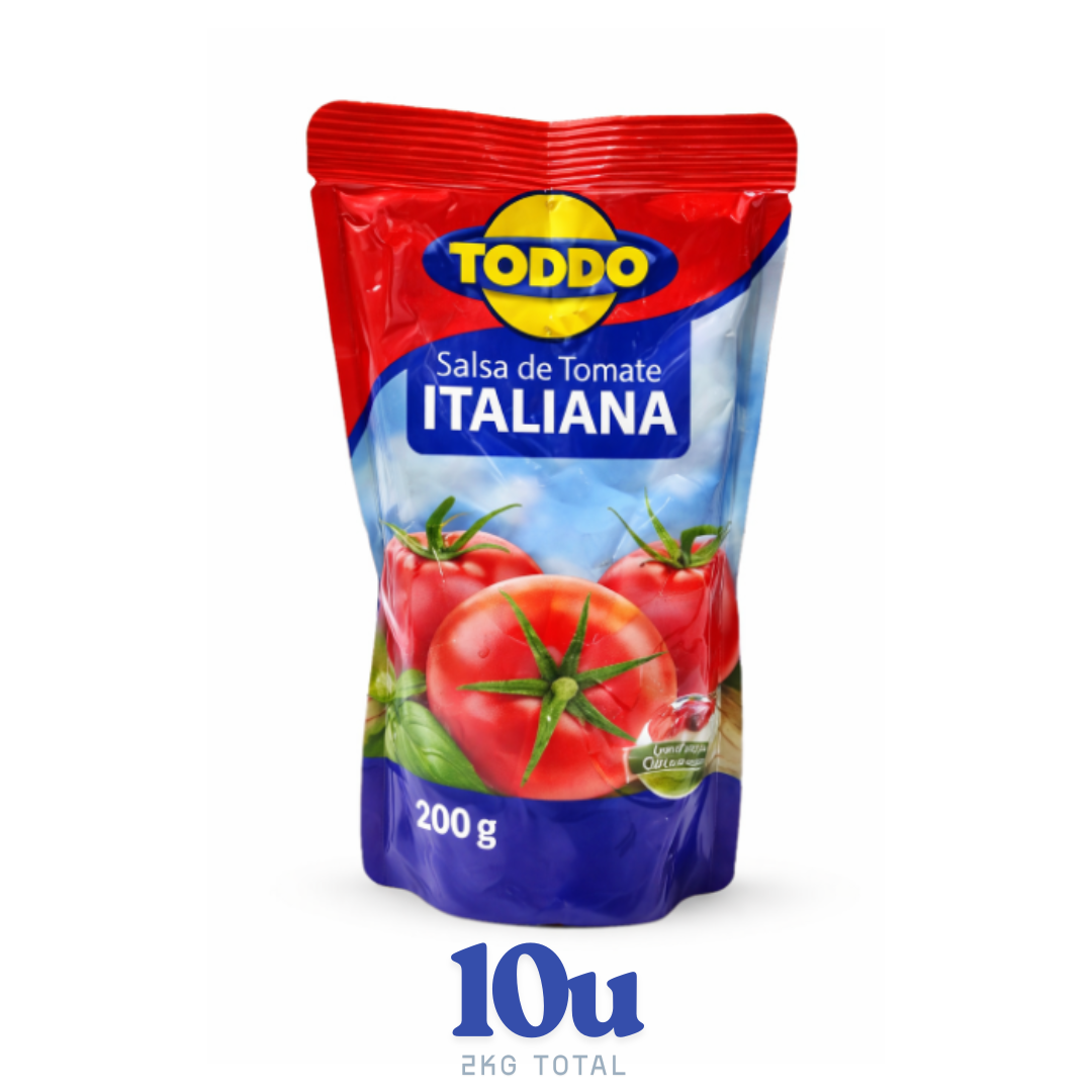 Pack 10 unidades - Salsa de Tomate TODDO 200gr – $390c/u