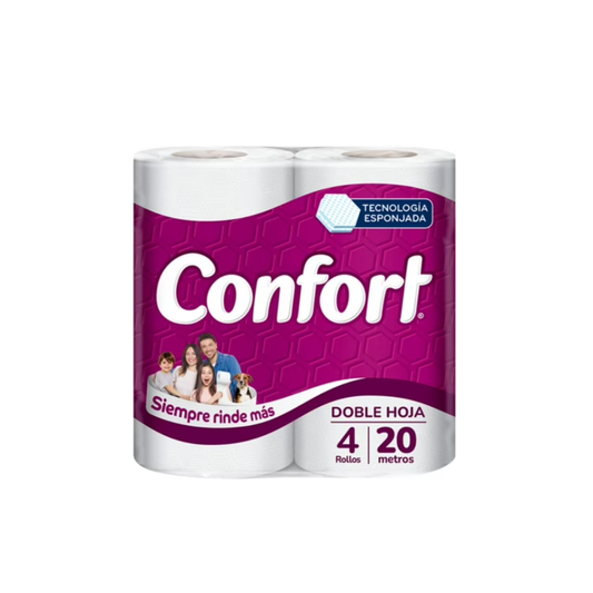 PACK 4UN PAPEL HIGIENICO CONFORT 22MTRS