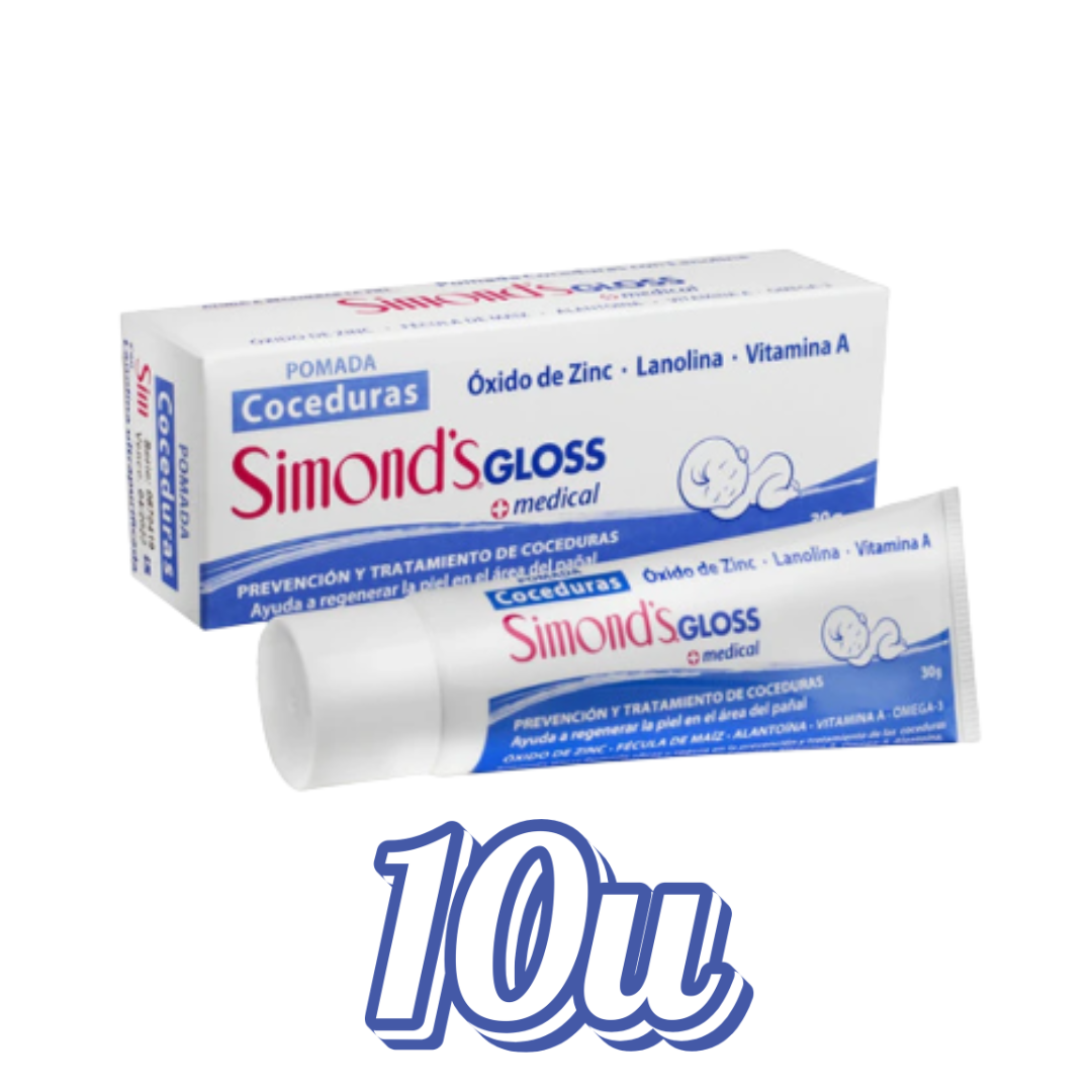 Pomada Coceduras Simonds Gloss Medical 30gr - $1.490 c/u