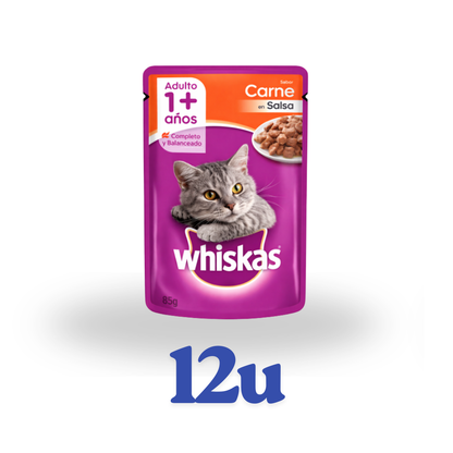 Pack 12 unidades sachet 85g Whiskas $632 c/u