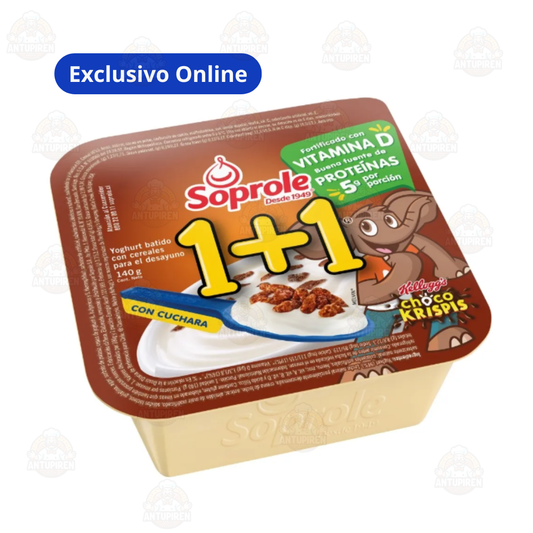 Yoghurt con cereal Soprole 1+1 Choco krispi - 140gr
