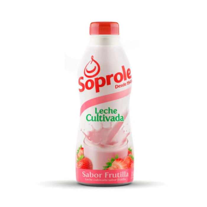 *Leche Cultivada Soprole Frutilla 1 L