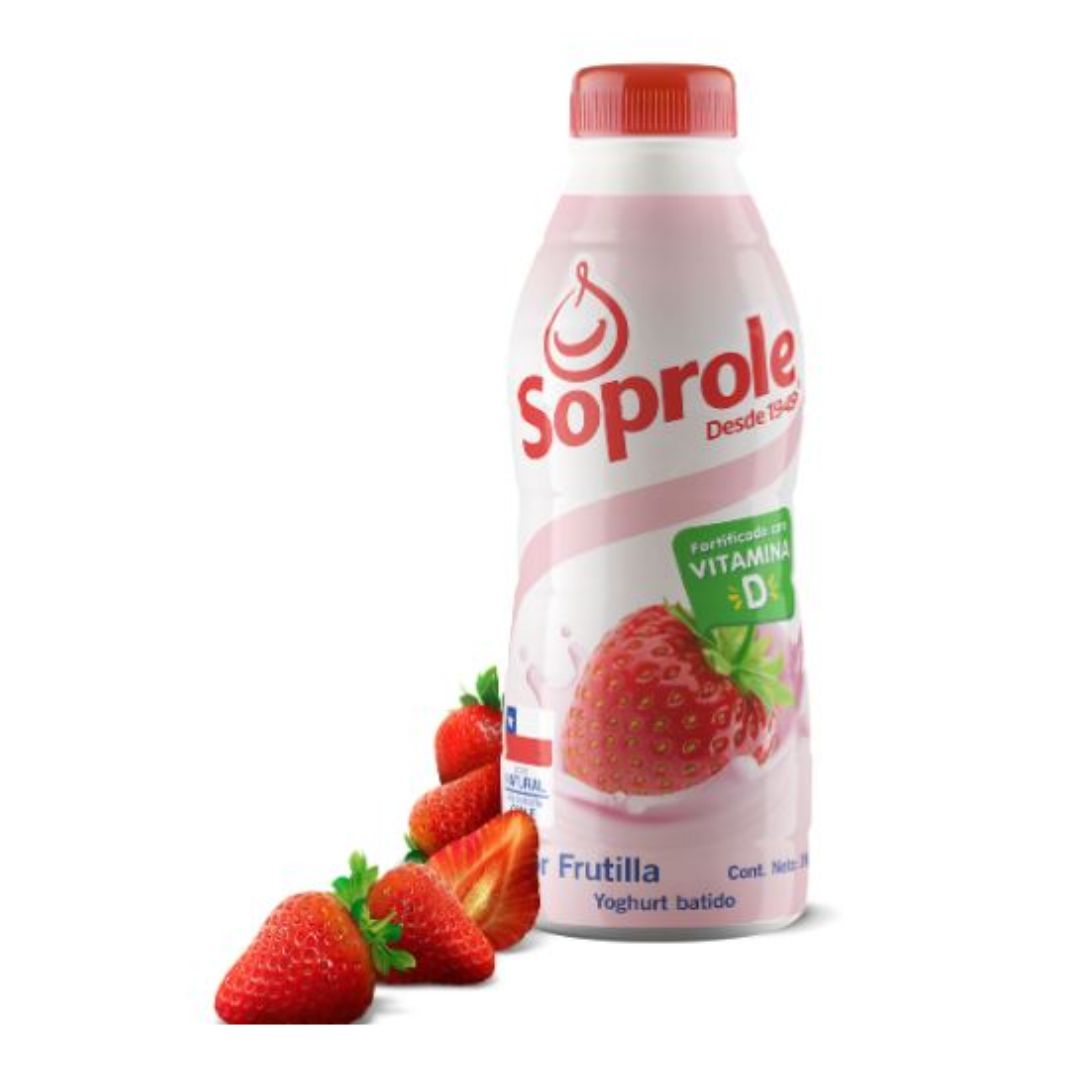 Yogurt Batido Soprole Frutilla Botella 1 L - $2.290 c/u