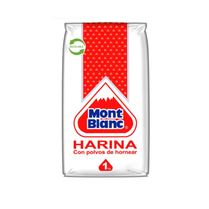 *Harina Mont Blanc con Polvos de Hornear 1 kg