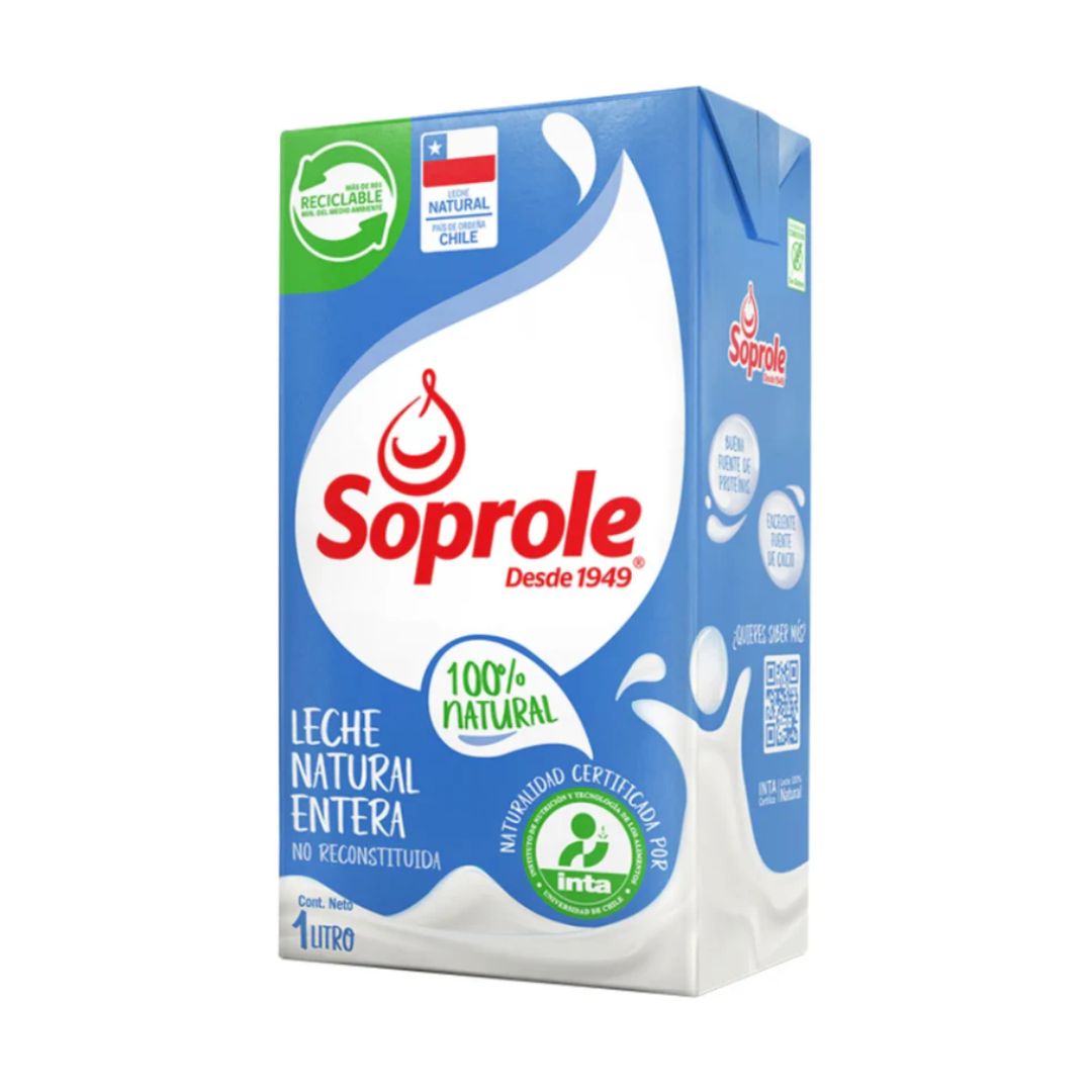 Leche Entera Natural Soprole 1 L