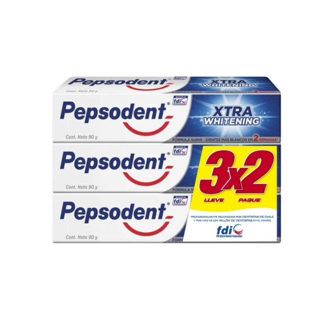 Pack 3x2 Pasta dental extra Whitening 90g - $2.990 c/u