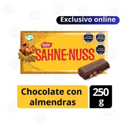 Chocolate Sahne Nuss con almendra 250 g
