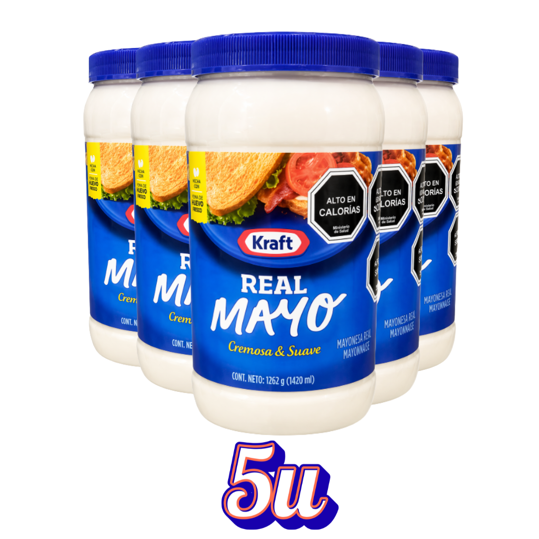 Mayonesa Kraft Real Mayo 1262g Regular Pote - $10.590