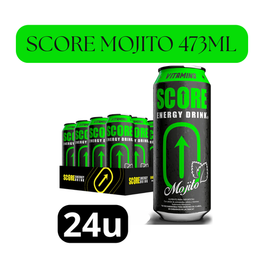 SCORE Mojito Energy Drink 473ml – Pack de 24 Latas