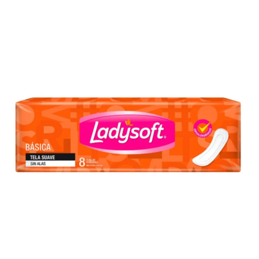 Ladysotf Básica Tela Suave Sin Alas Toallas Higiénicas 8u - $690 c/u