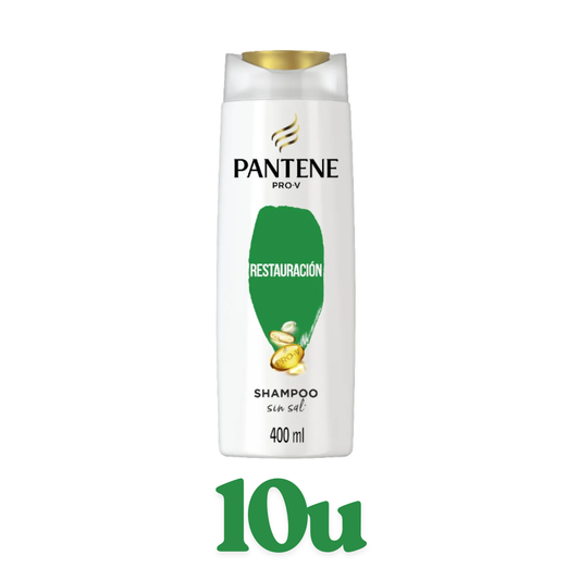 Pack 10u - Shampoo Pantene Restauración 400ml - $4.060
