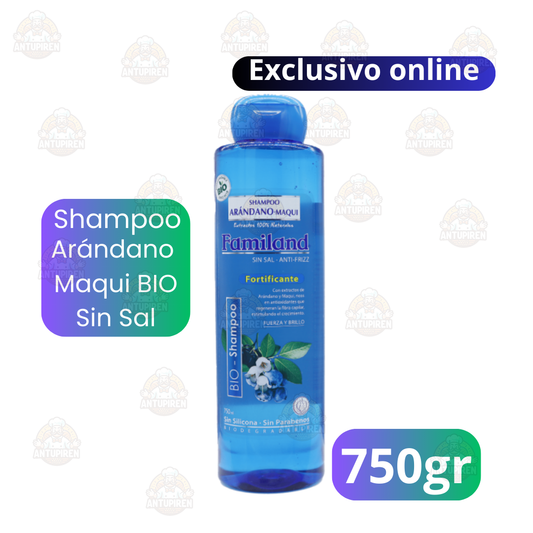 Shampoo Arándano Maqui sin Sal anti-frizz, 750 ml