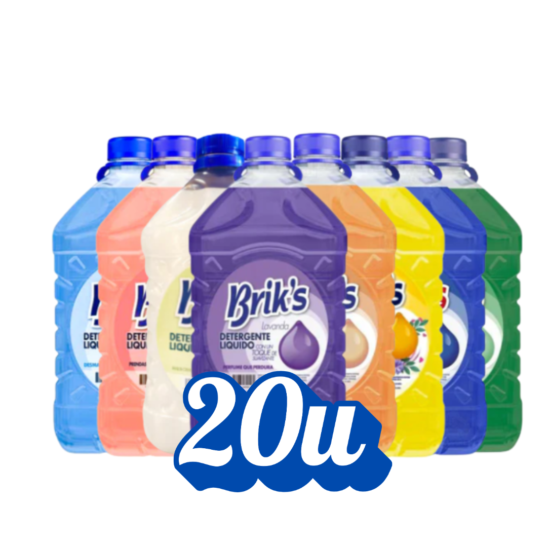 Detergente Líquido Brik's 5L Bidón | Desde $3.290 c/u | Todos los Aromas