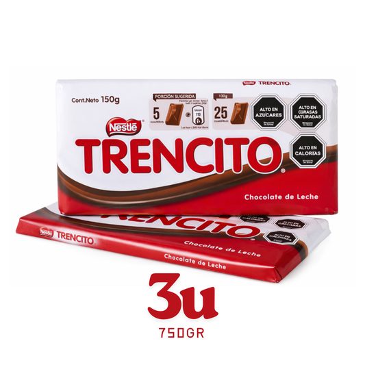 Pack 3 unidades - Chocolate Trencito Nestle 150g - $2.590c/u