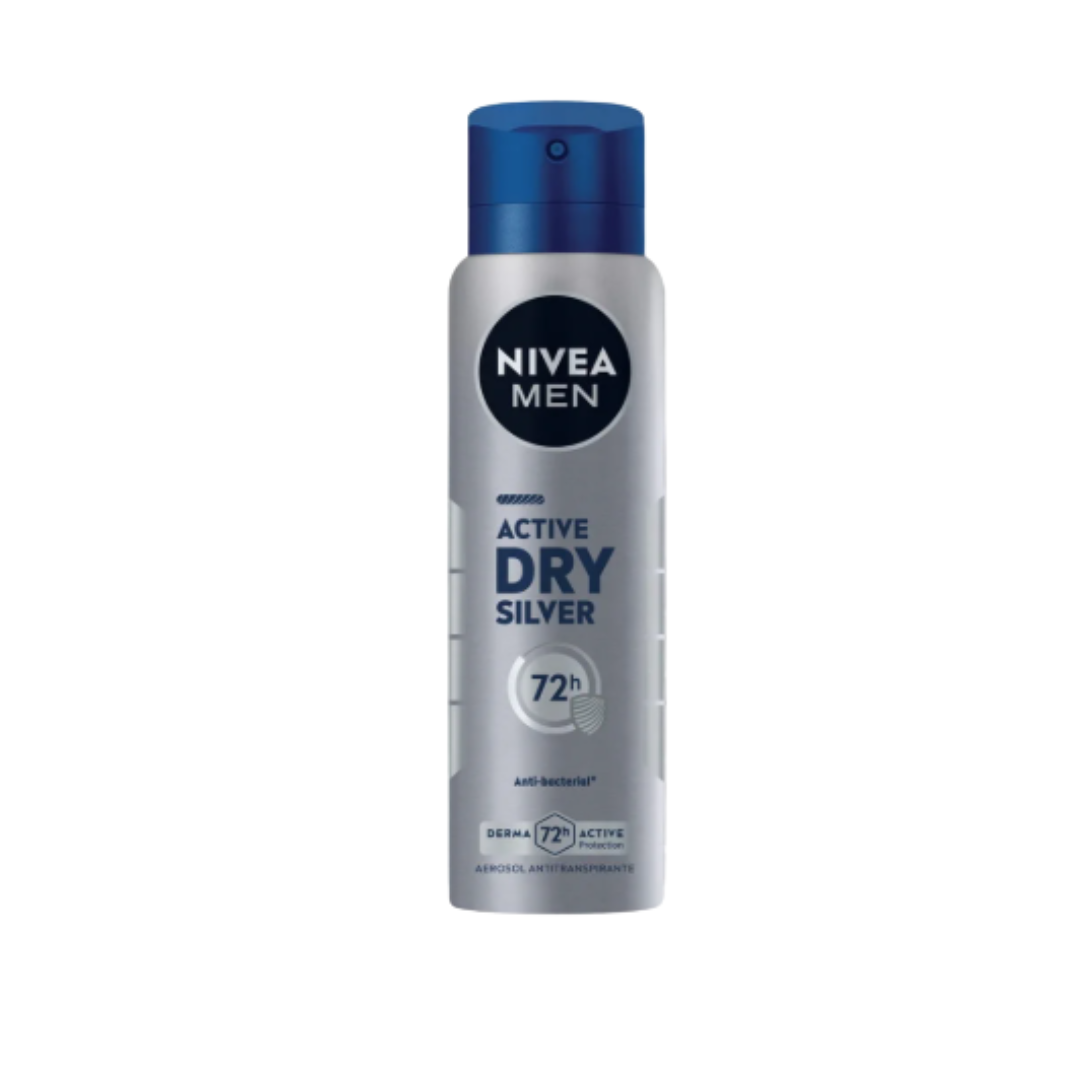 Desodorante Nivea Men Active Dry Silver 72 Hrs $1.825 c/u