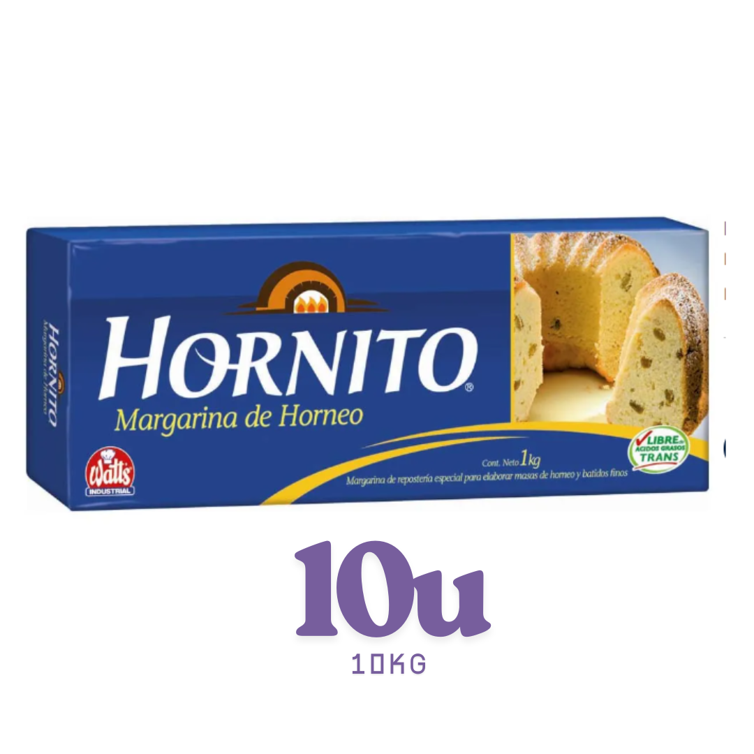 Pack 10u - Margarina horneo azul Hornito - 10Kg - $4.499c/u