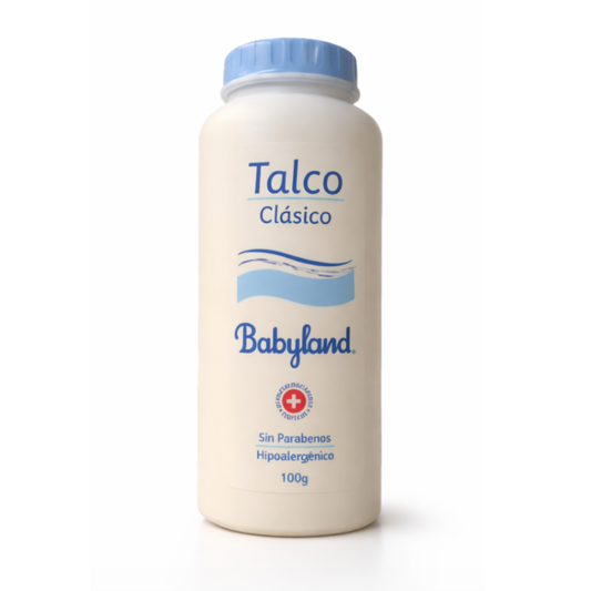 Talco Hipoalergénico Clásico Babyland 100gr $1.690 c/u