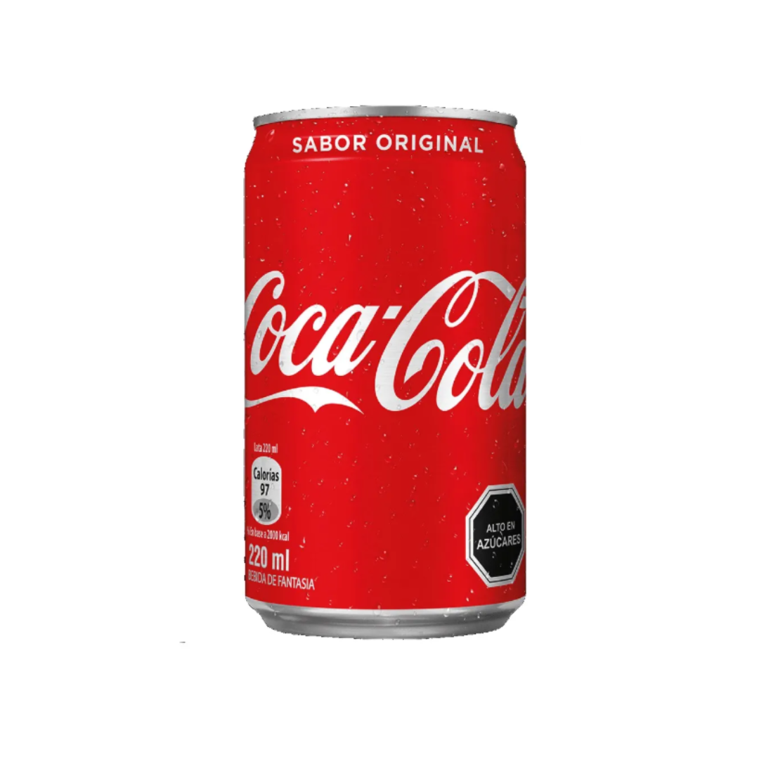 CocaCola Lata 220 ml - $3.490 c/u