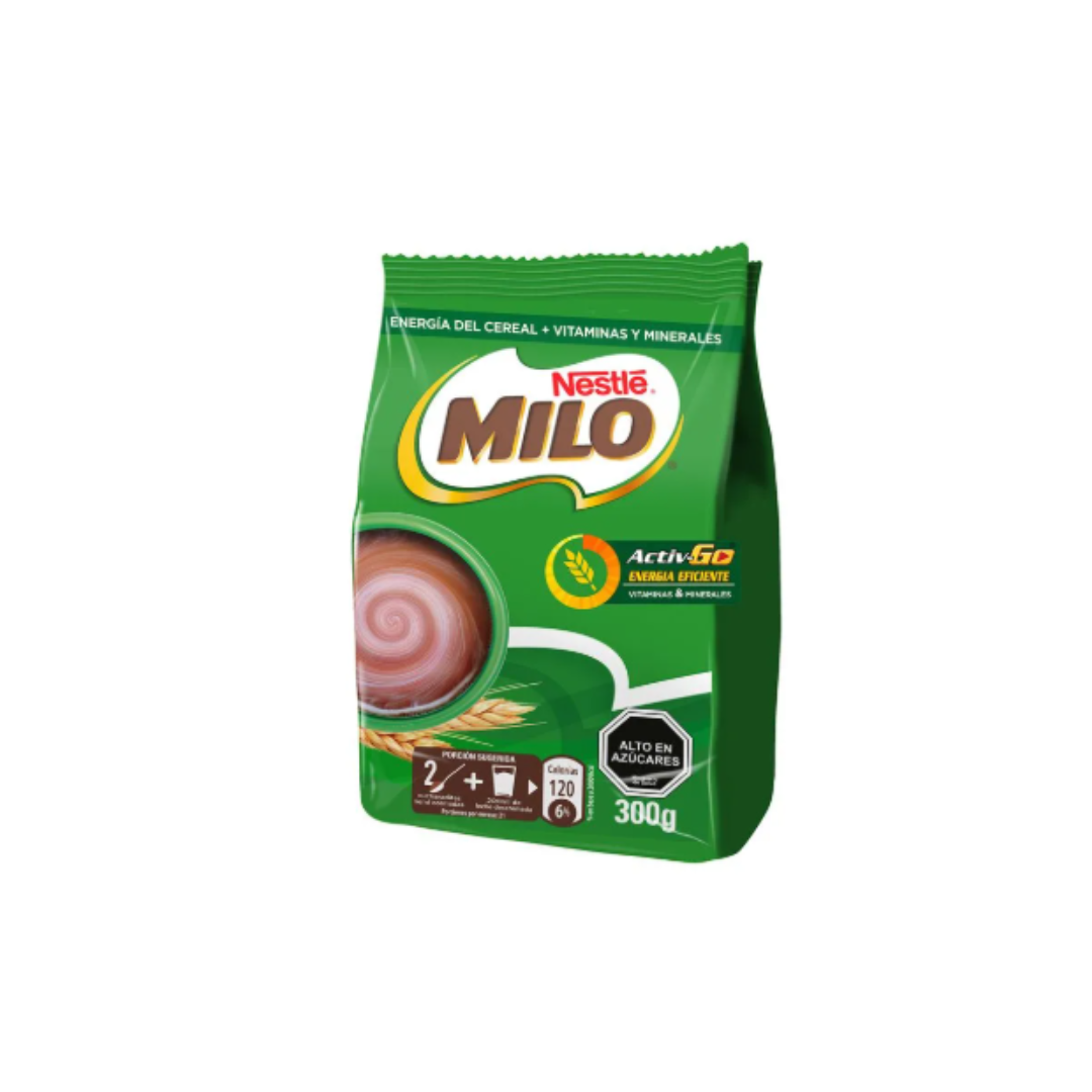 Saborizante para Leche Milo Polvo Chocolate 300 g $4.090 c/u