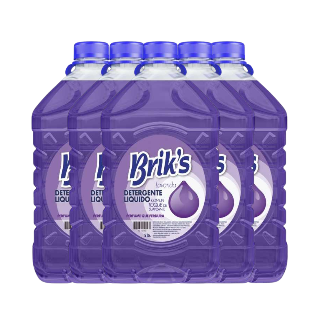 Detergente Líquido Brik's 5L Bidón | Desde $3.290 c/u | Todos los Aromas