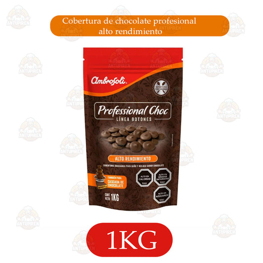 Cobertura de chocolate profesional ambrosoli alto rendimiento 1KG