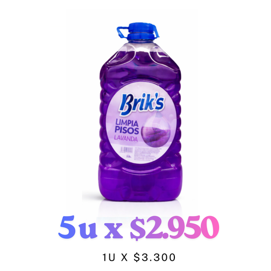 Limpia Pisos Brik's Lavanda 5L – $2.950 desde 5 Unidades