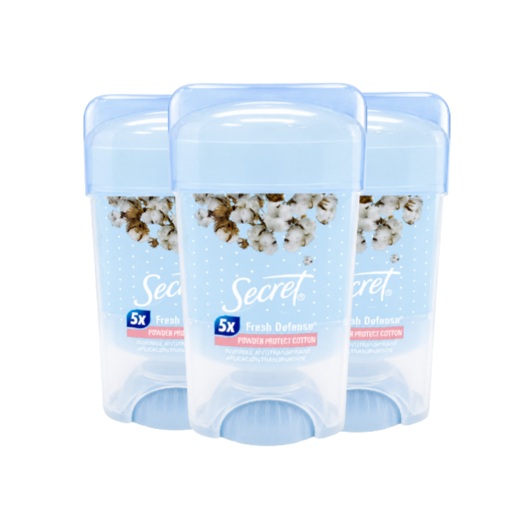 Desodorante Antitranspirante Secret Gel Invisible Powder Protect Cotton 45 g