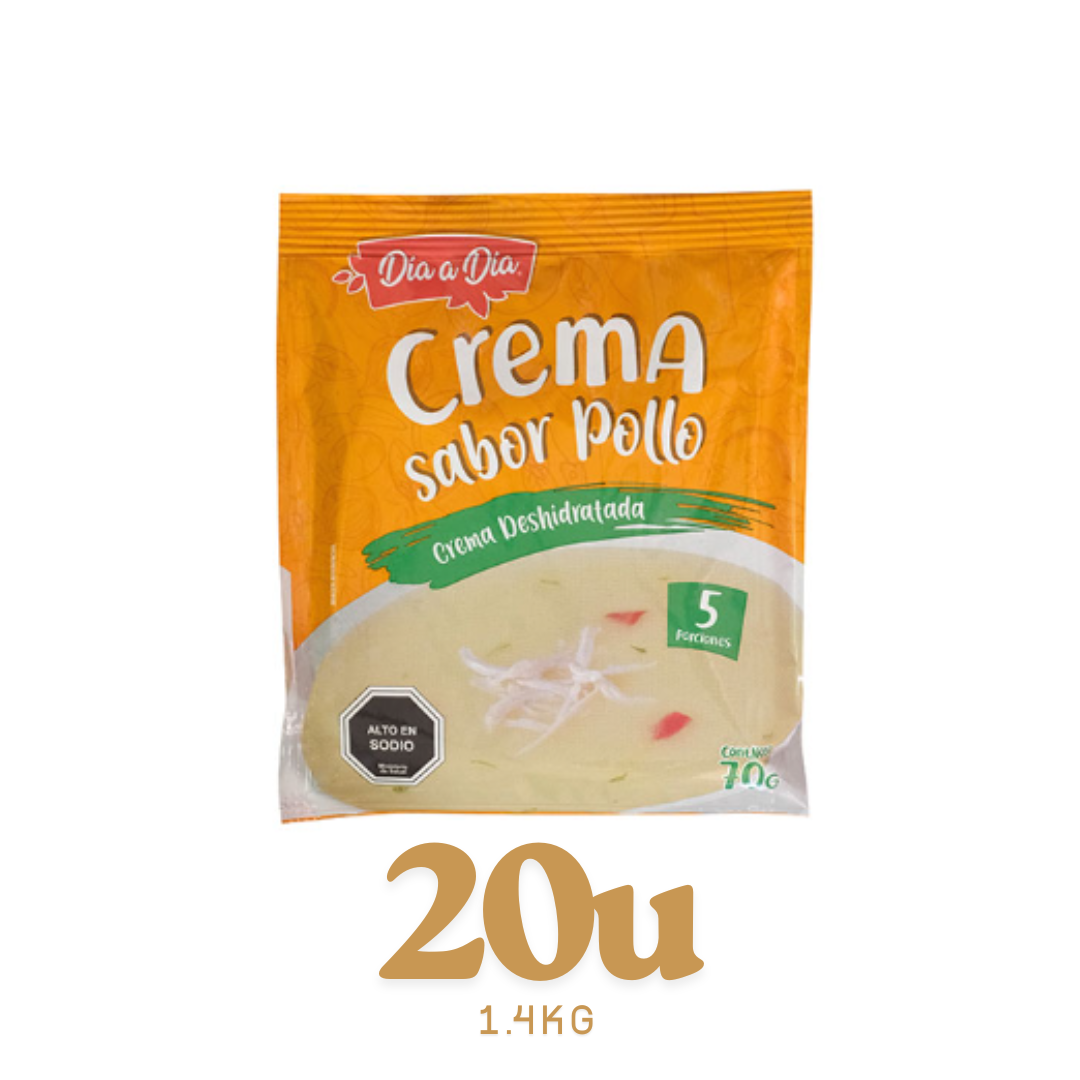 Pack 20 Unidades - Crema Dia A Dia Pollo 70gr - $444 c/u