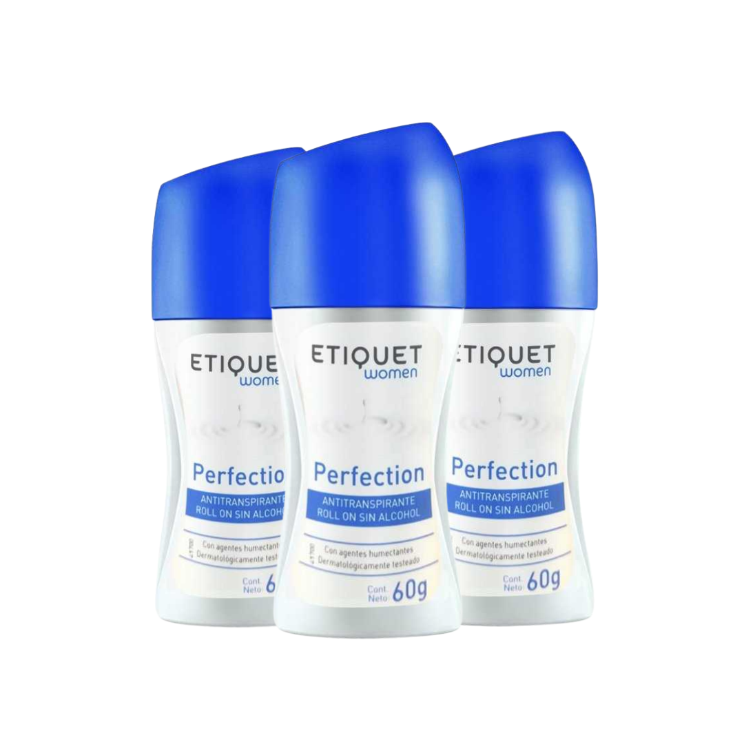 Desodorante Roll-On Etiquet Women Perfection Mujer 60 g - $1.390 c/u