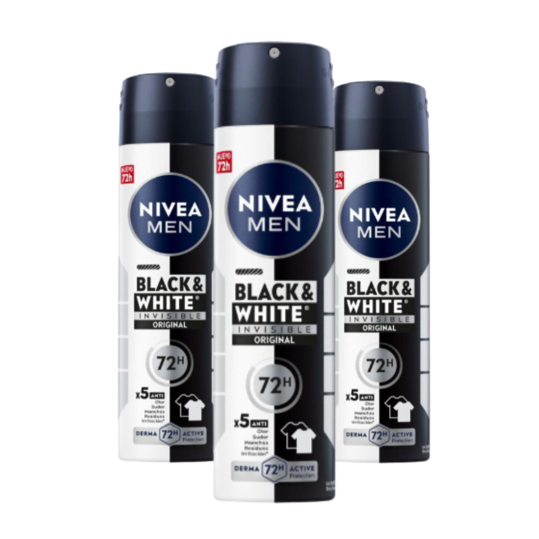Desodorante Spray Nivea Men B&W 150 ml $1.790 c/u