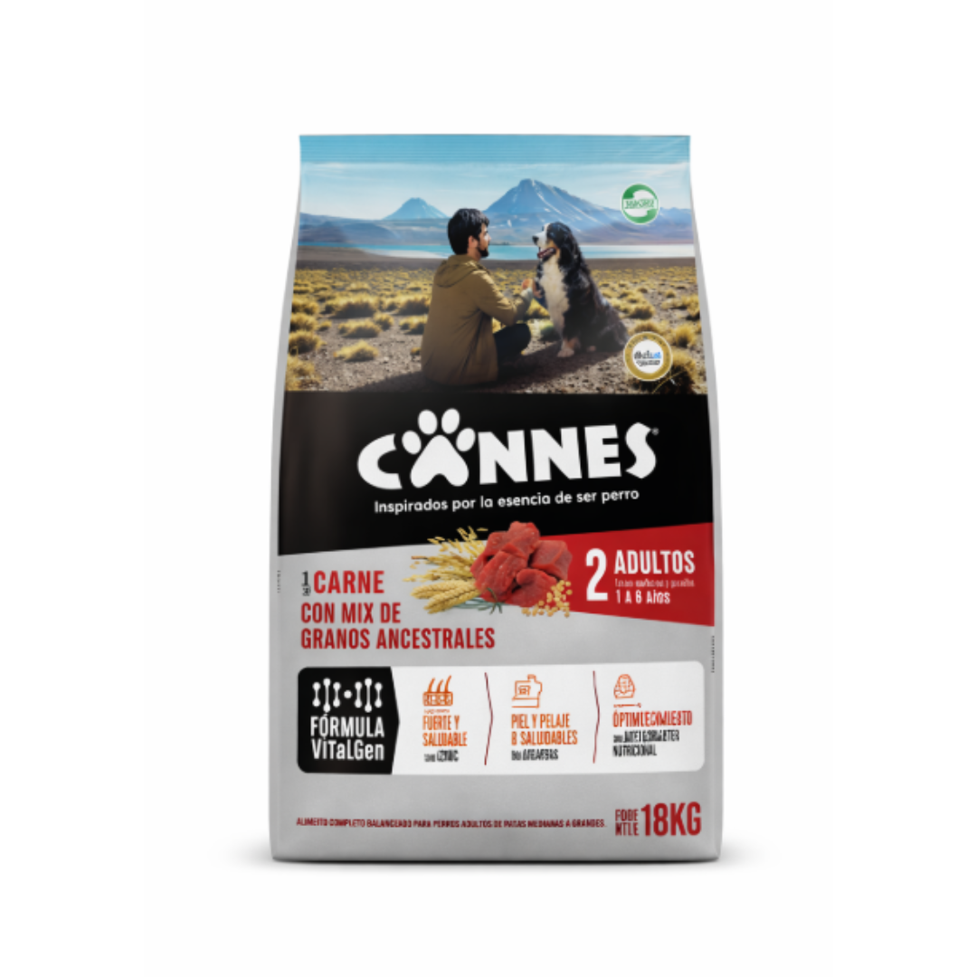 Alimento perro Cannes carne/cereal 18kg