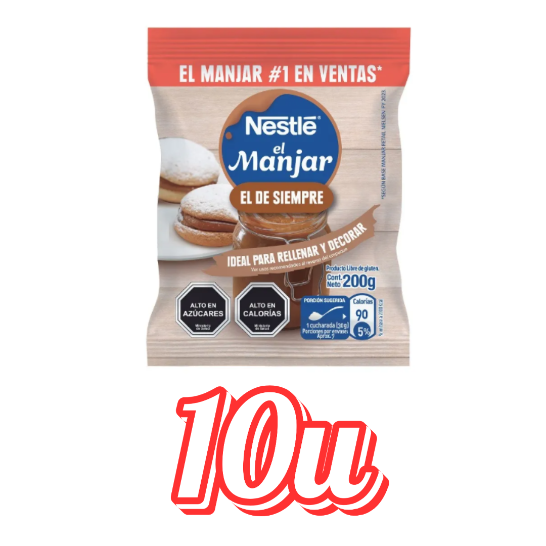 *Manjar Nestle Bolsa 200g | Desde $1.190 c/u*