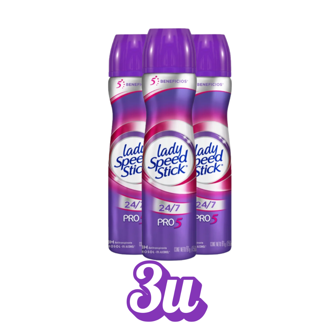Desodorante Spray Lady Speed Stick Pro5 150 ml $2.590 c/u